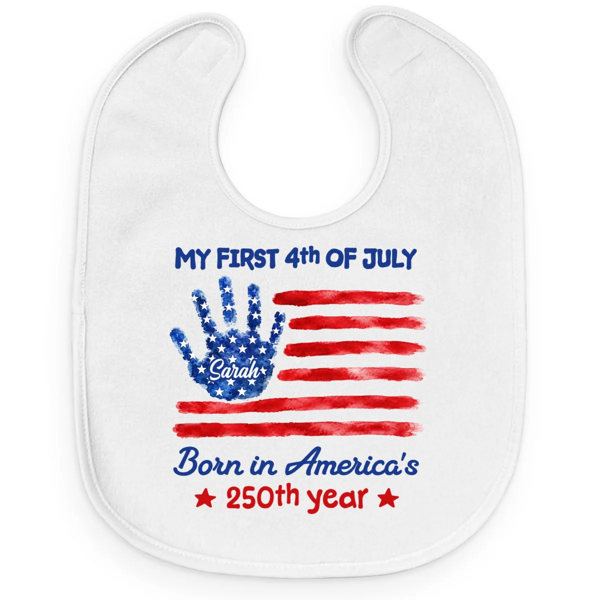 1st 4th Of July - Personalized Custom Baby Bib - Image 9