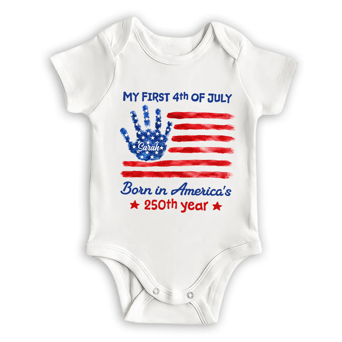 1st 4th Of July - Personalized Custom Baby Onesie
