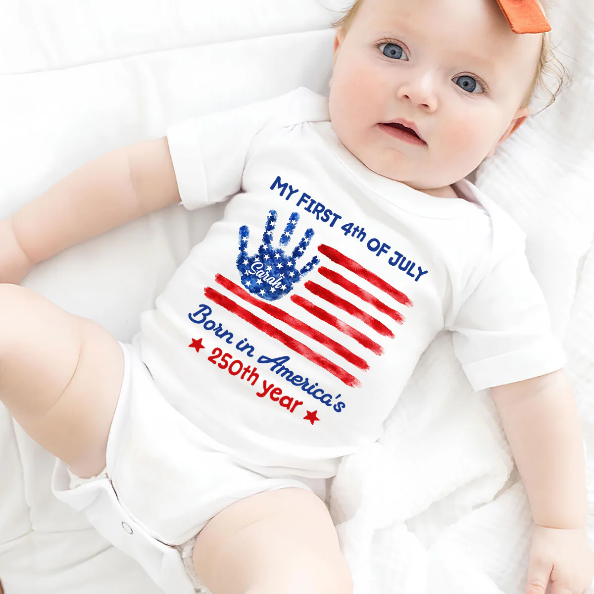 1st 4th Of July - Personalized Custom Baby Onesie - Image 3