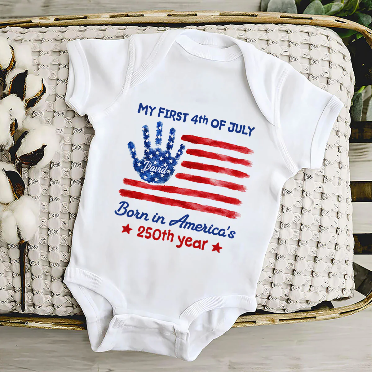 1st 4th Of July - Personalized Custom Baby Onesie - Image 5
