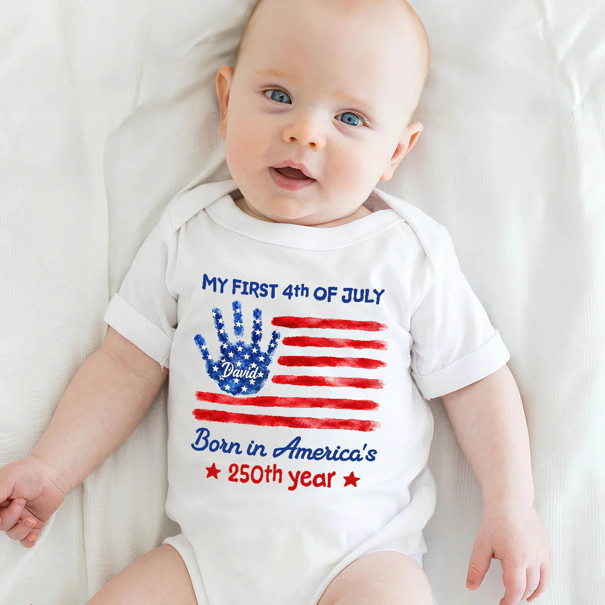 1st 4th Of July - Personalized Custom Baby Onesie - Image 6