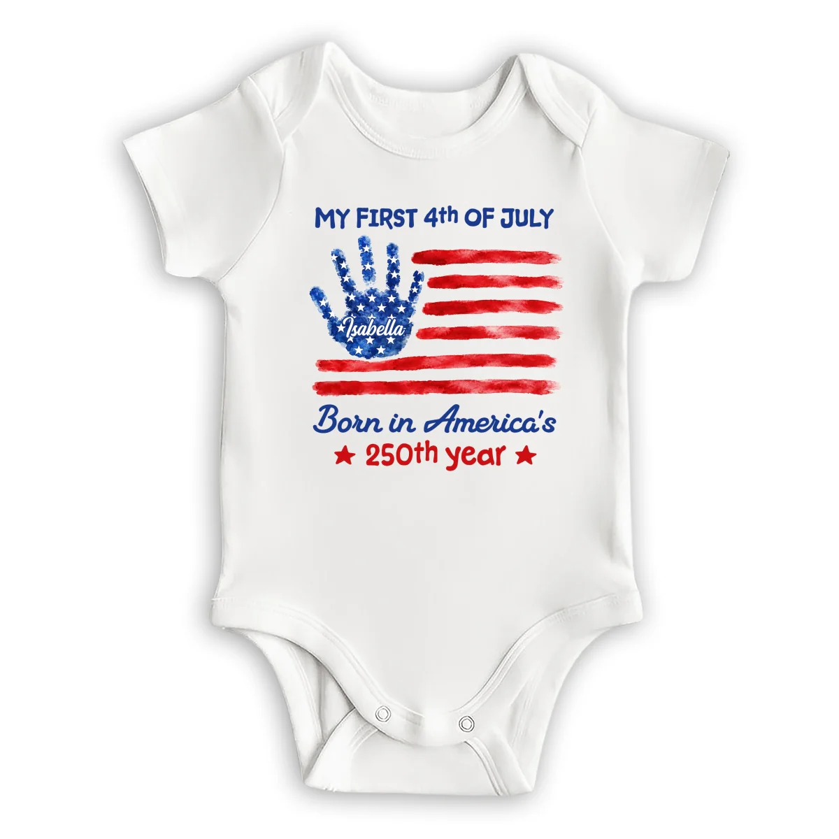 1st 4th Of July - Personalized Custom Baby Onesie - Image 7