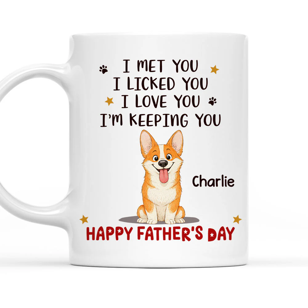 2D Dog Stylized Licked You - Personalized Custom Coffee Mug