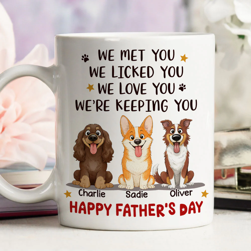 2D Dog Stylized Licked You - Personalized Custom Coffee Mug - Image 4