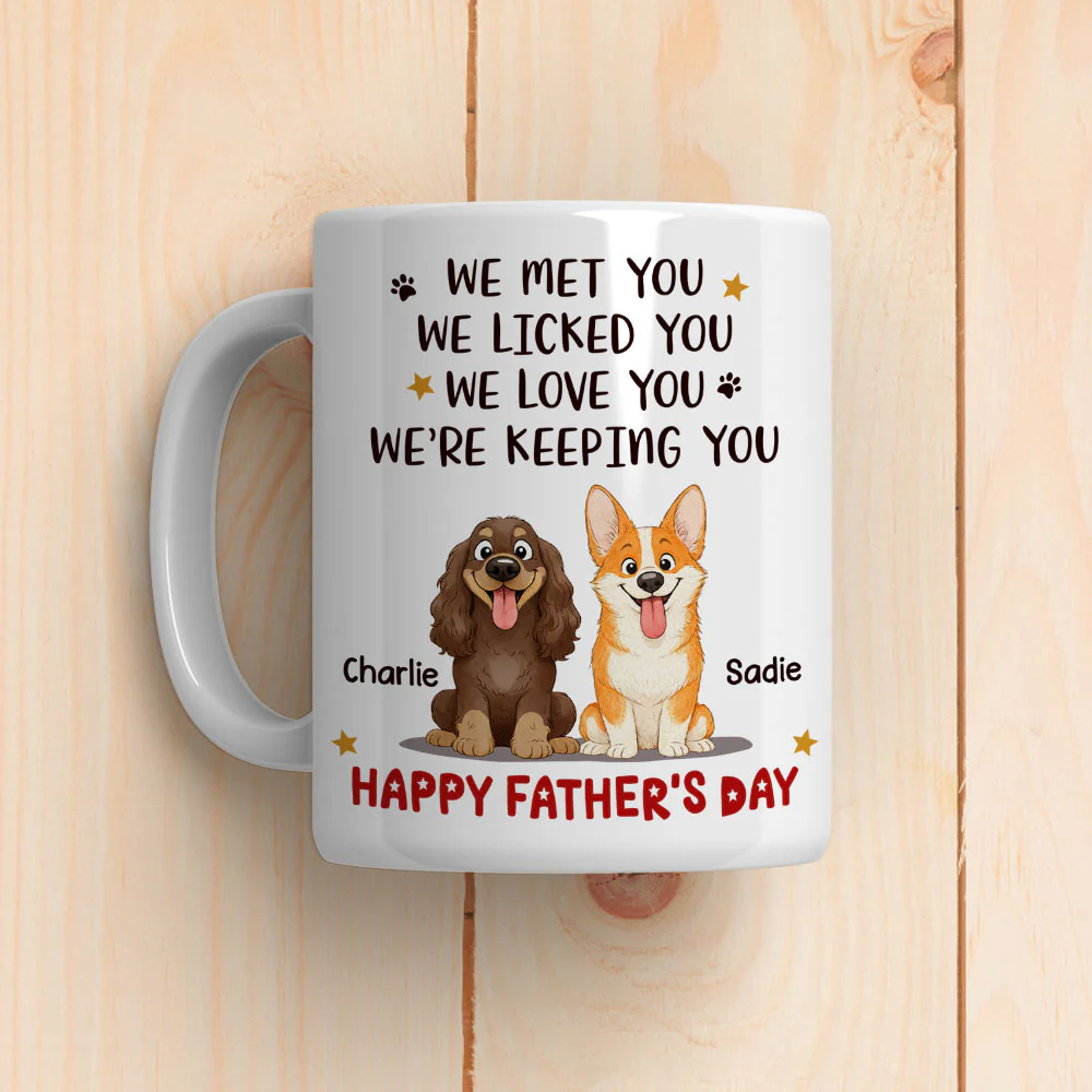 2D Dog Stylized Licked You - Personalized Custom Coffee Mug - Image 5