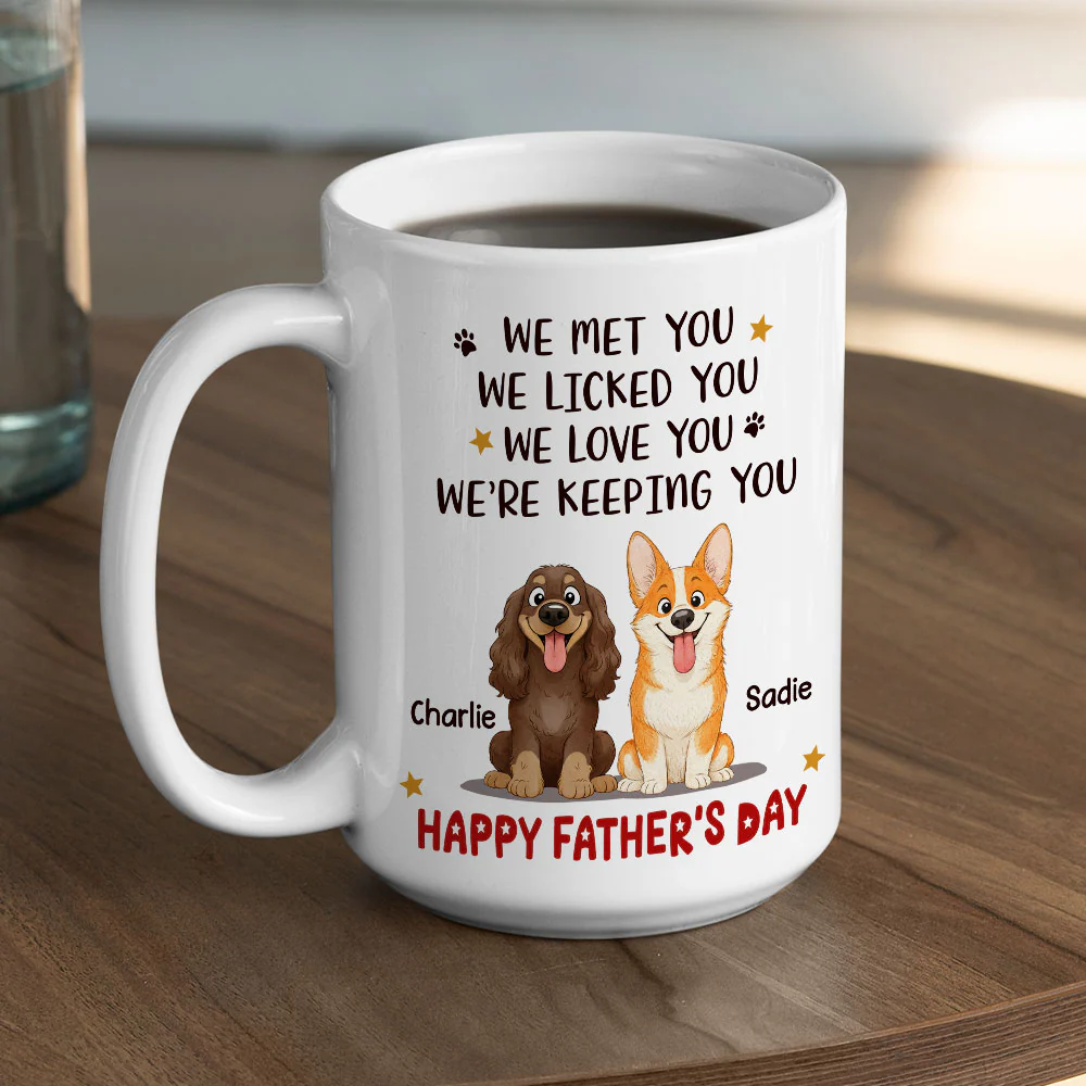2D Dog Stylized Licked You - Personalized Custom Coffee Mug - Image 7