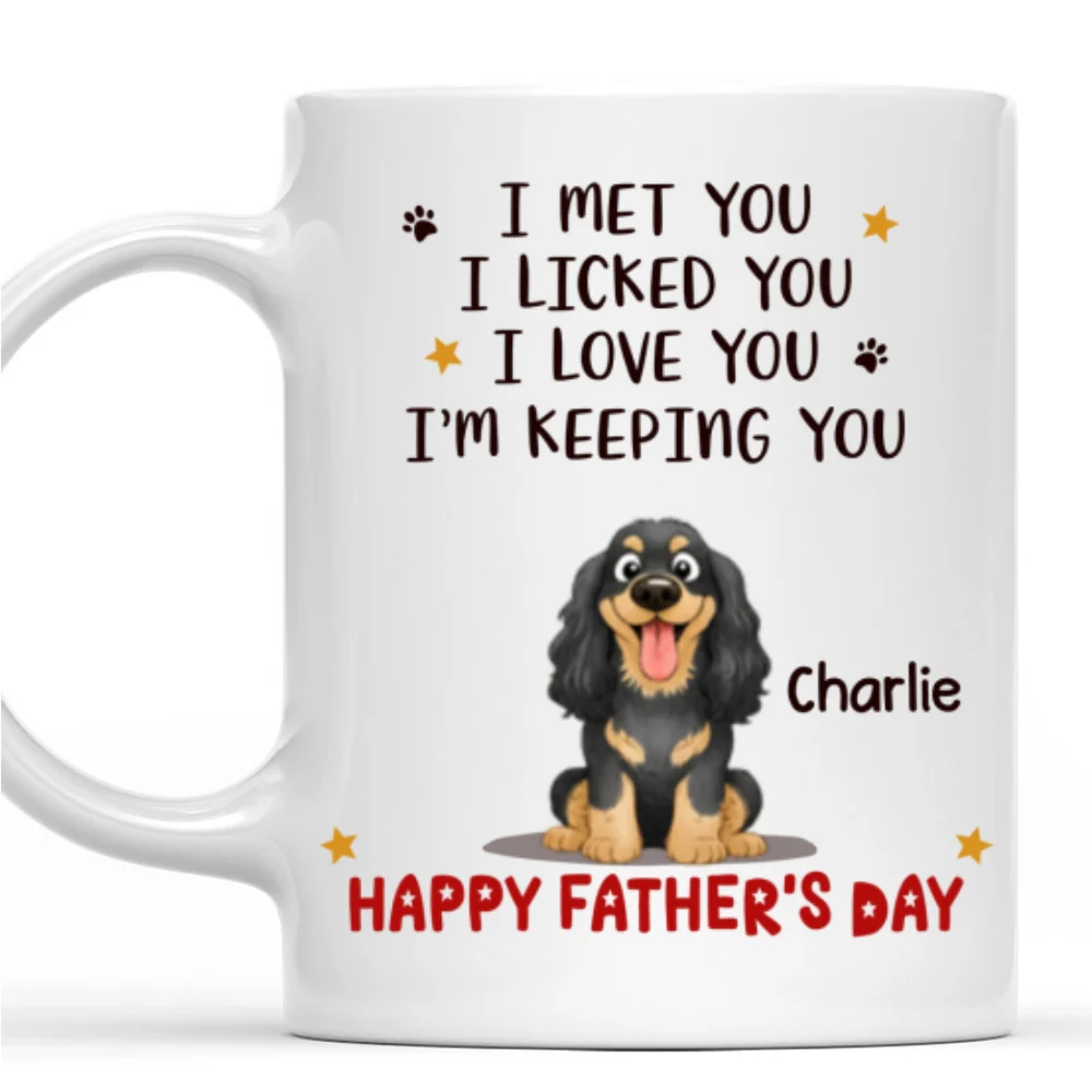 2D Dog Stylized Licked You - Personalized Custom Coffee Mug - Image 9