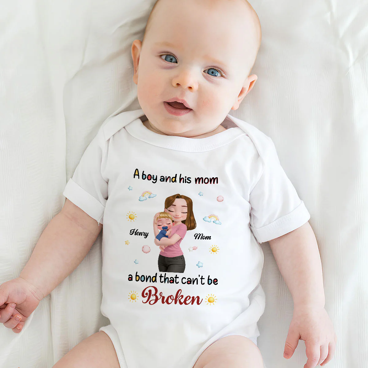 A Baby And Mama - Personalized Custom Onesie - Image 4