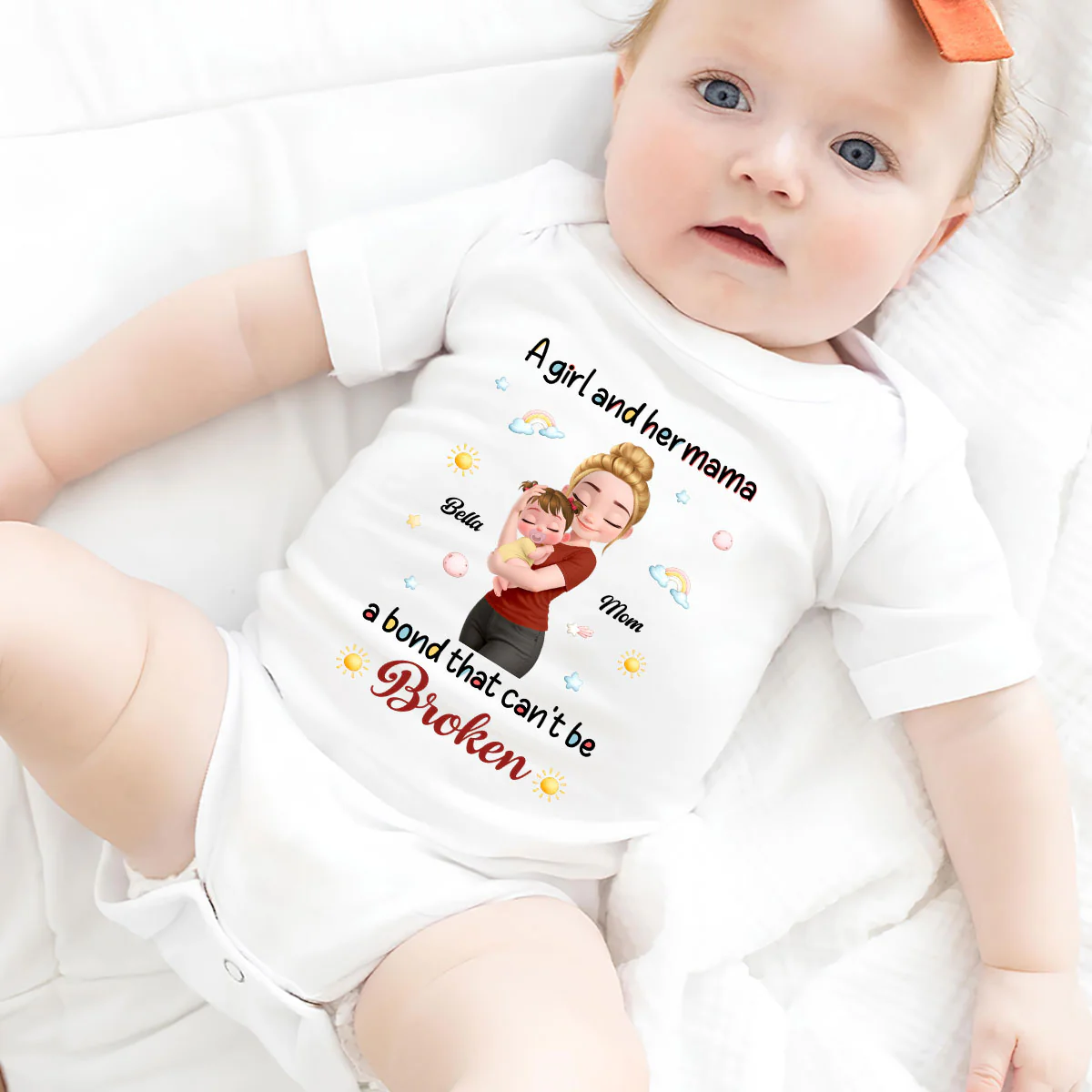 A Baby And Mama - Personalized Custom Onesie - Image 5