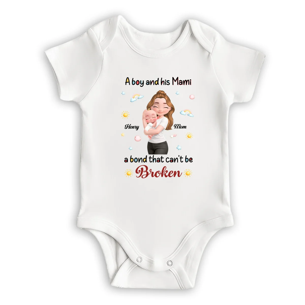 A Baby And Mama - Personalized Custom Onesie - Image 6