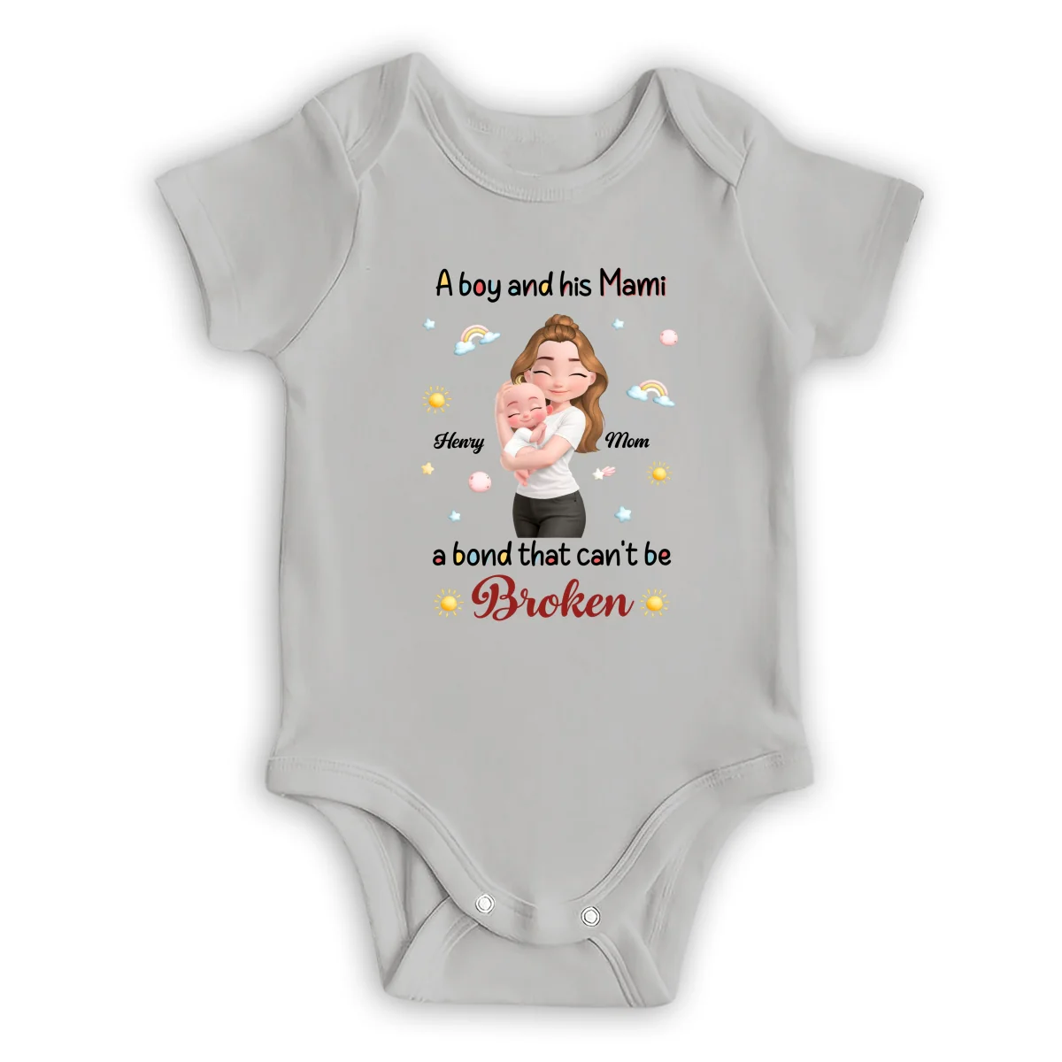 A Baby And Mama - Personalized Custom Onesie - Image 7