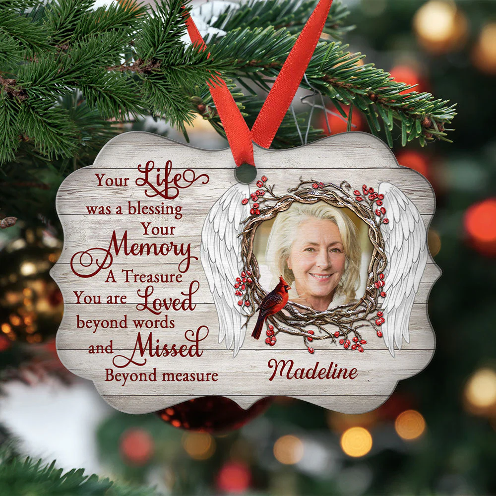A Blessing Life - Personalized Custom Aluminum Ornament - Image 3
