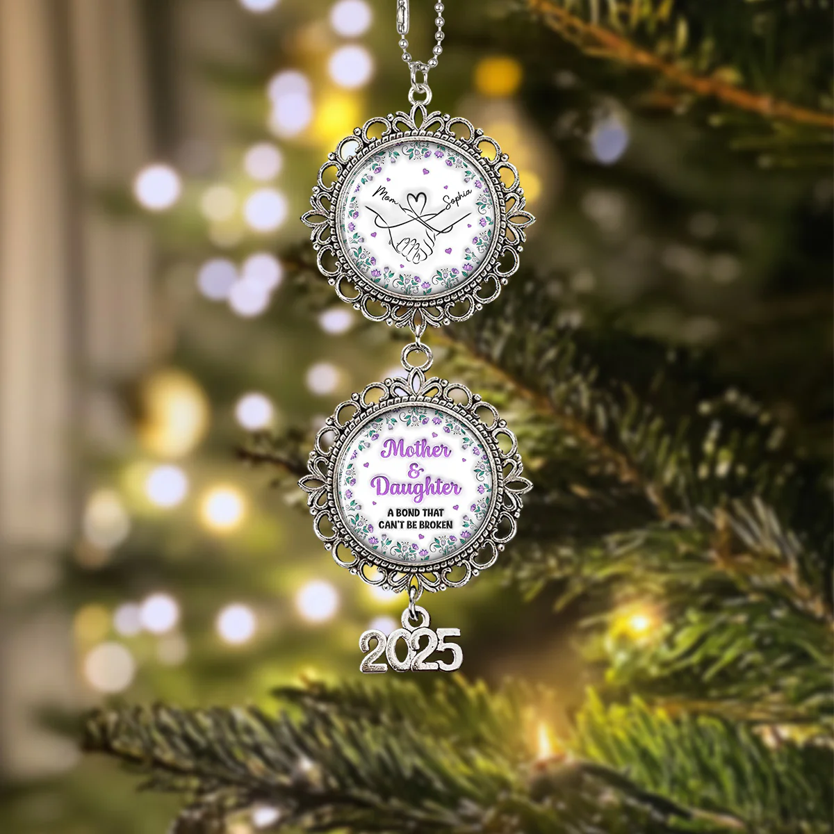 A Bond That Cant Be Broken - Personalized Custom Charming Ornament - Image 2