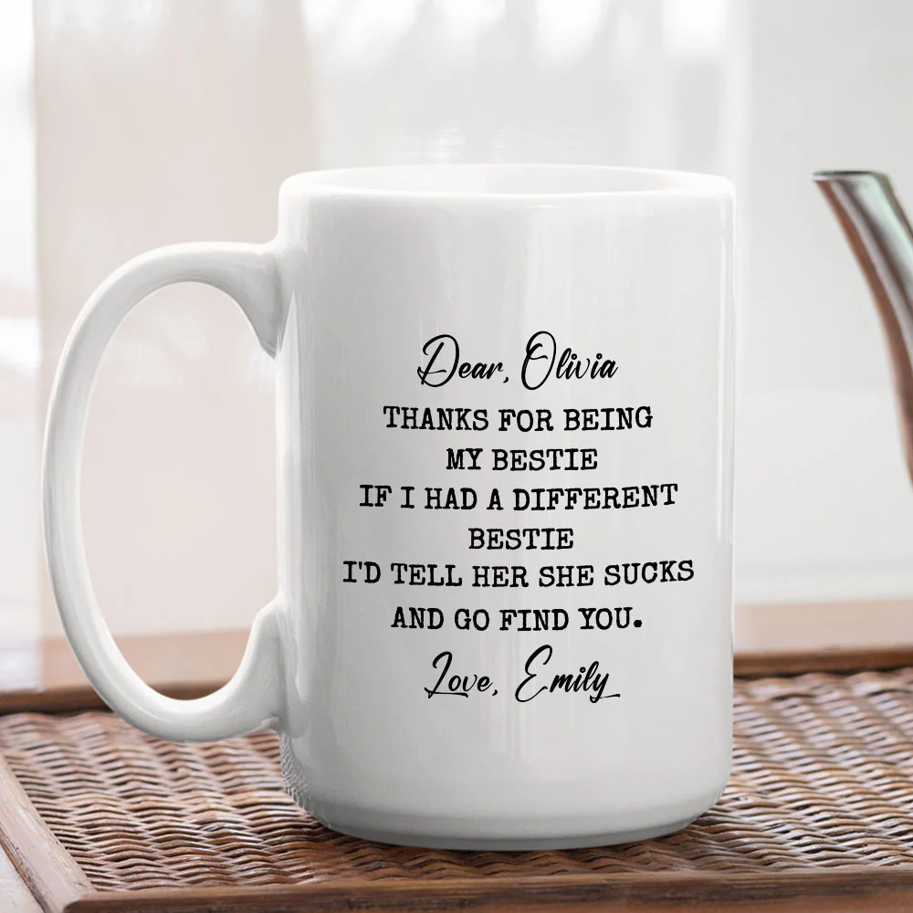 A Different Bestie - Personalized Custom Coffee Mug - Image 4