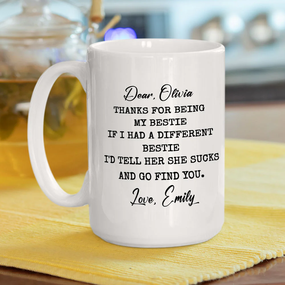A Different Bestie - Personalized Custom Coffee Mug - Image 5