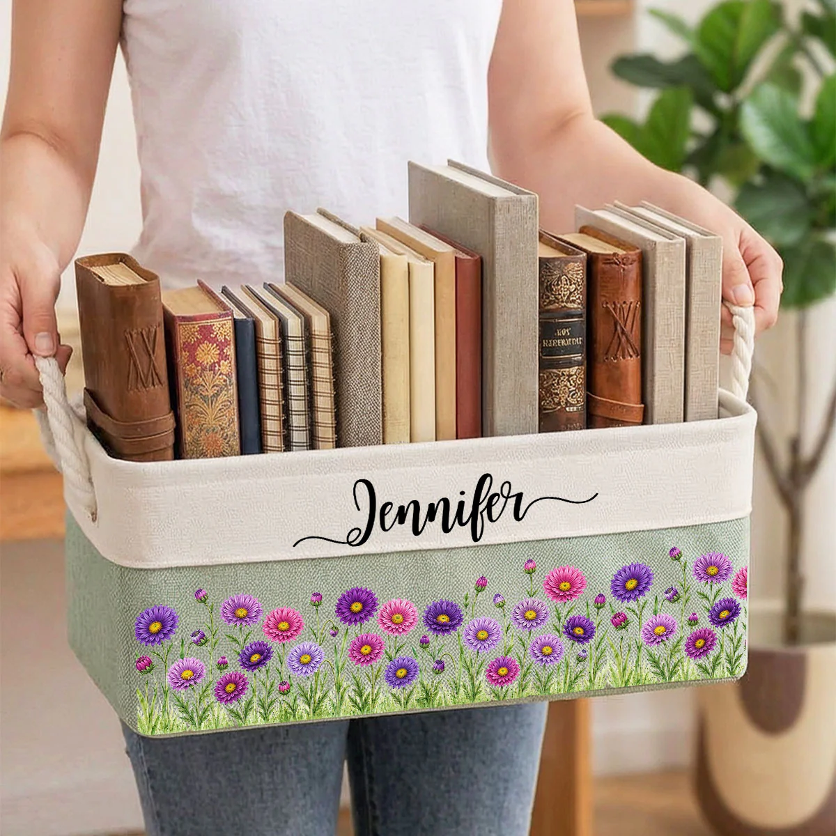 A Garden Full Of Love - Personalized Custom Storage Basket - Image 2
