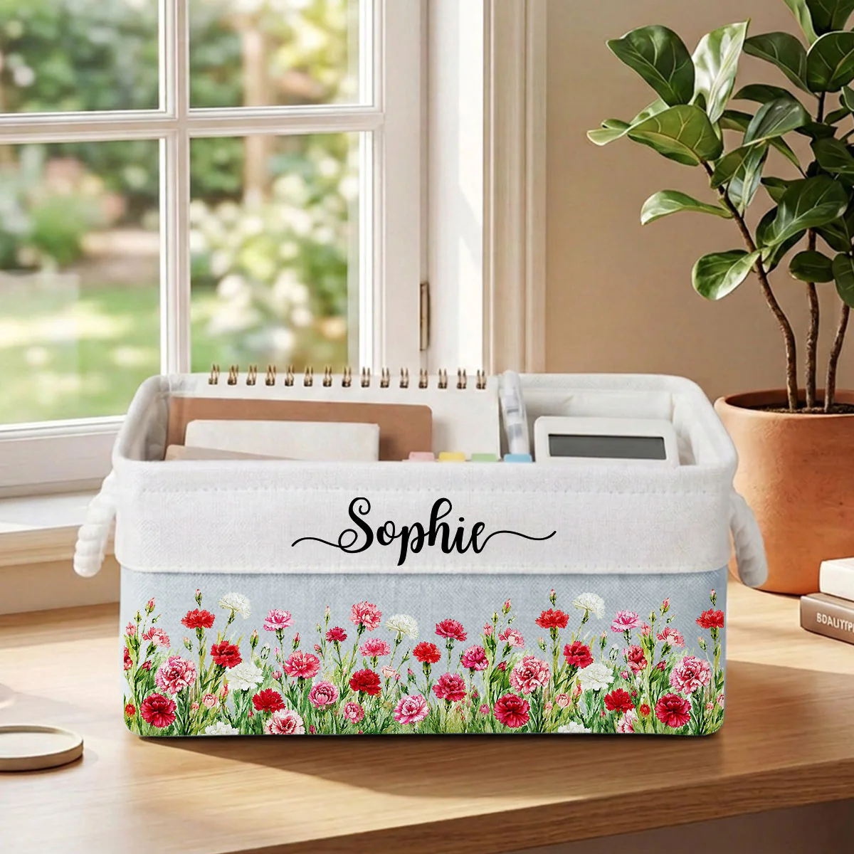 A Garden Full Of Love - Personalized Custom Storage Basket - Image 3
