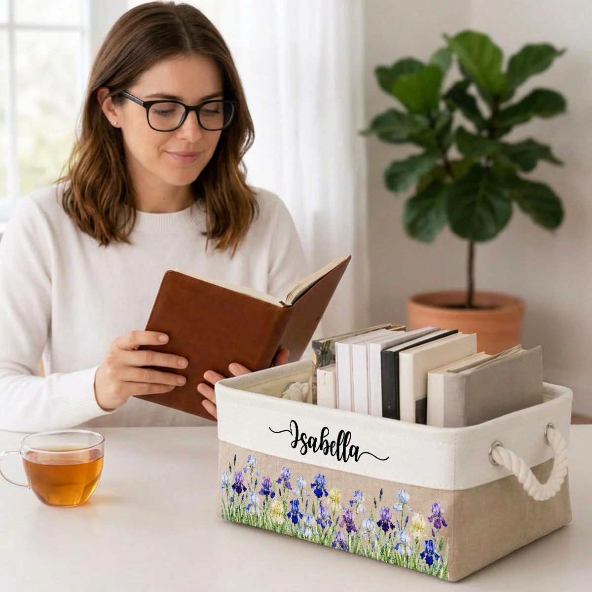 A Garden Full Of Love - Personalized Custom Storage Basket - Image 6