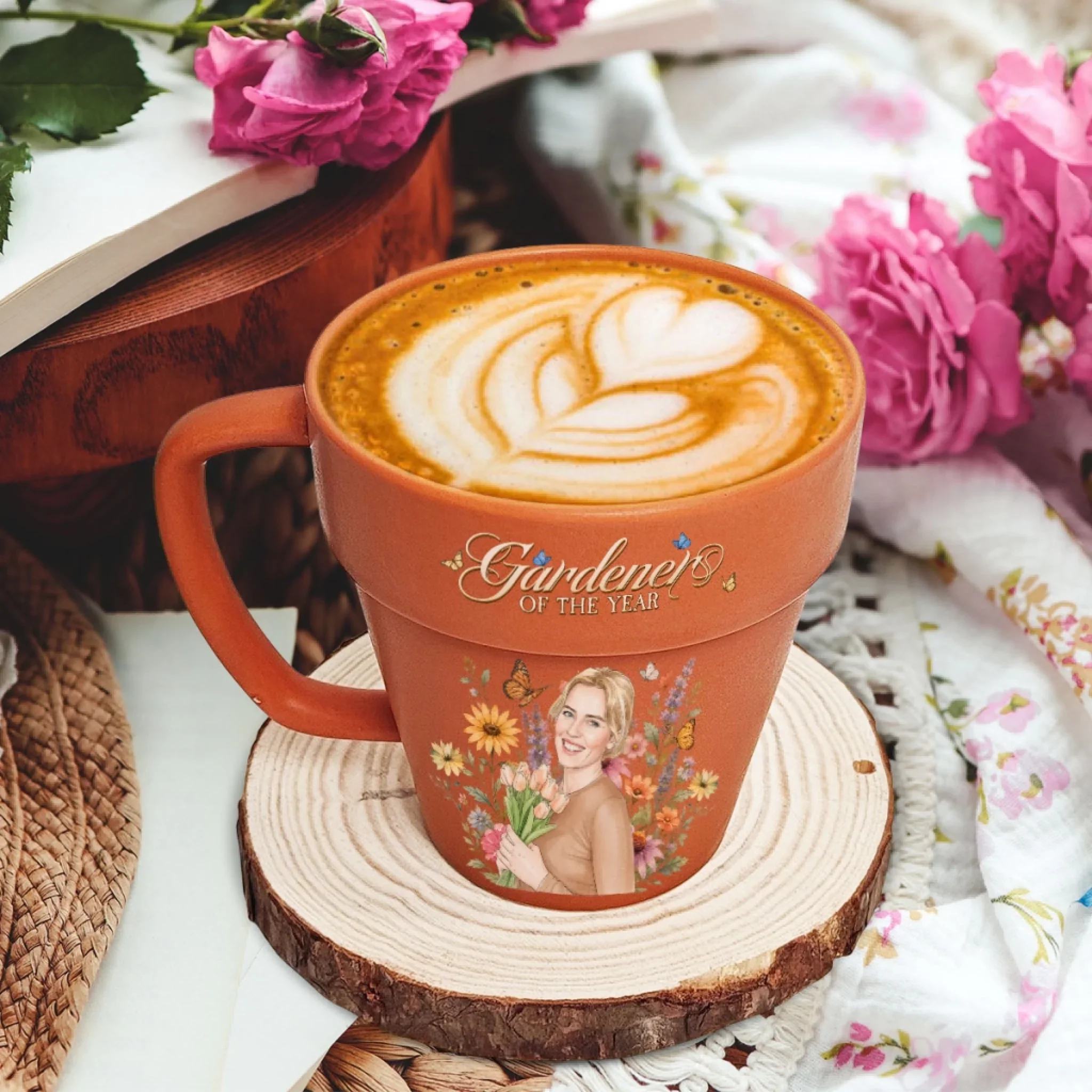 A Garden Of Love - Personalized Custom Plant Pot Mug - Image 4