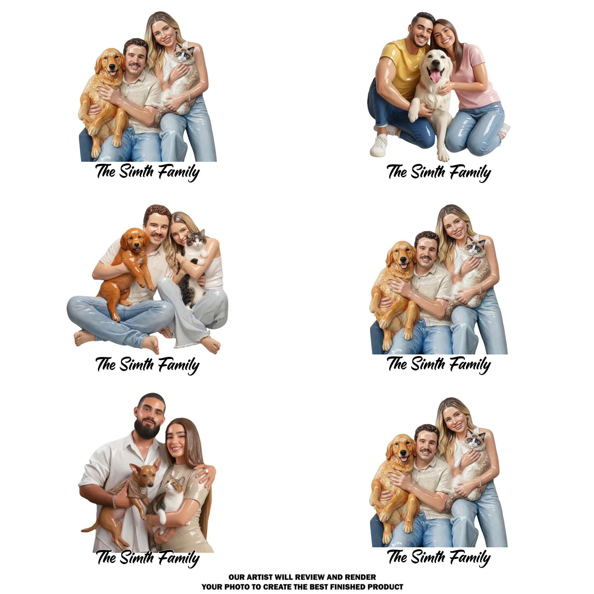 A House Full Of Love - Personalized Custom Acrylic Fridge Magnet - Image 12
