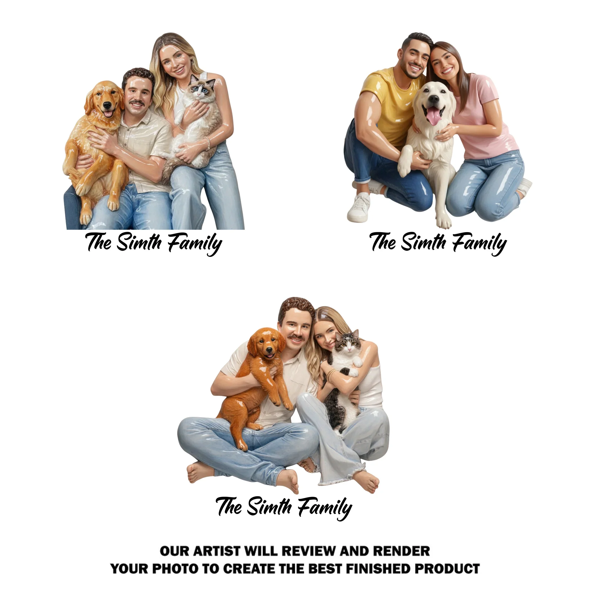 A House Full Of Love - Personalized Custom Acrylic Fridge Magnet - Image 9