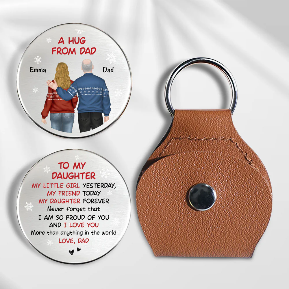 A Hug From Dad Christmas - Personalized Custom Pocket Hug