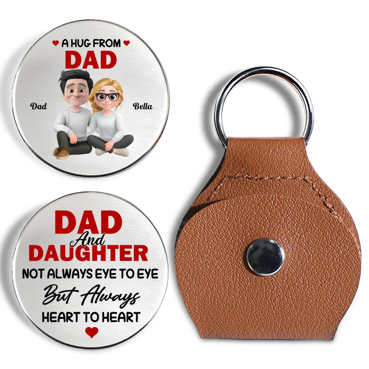A Hug From My Dad - Personalized Custom Pocket Hug - Image 6