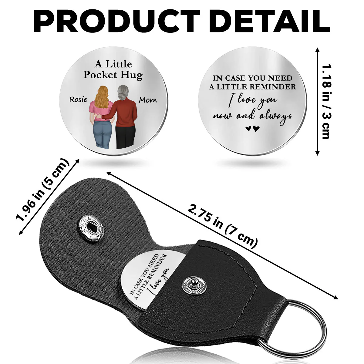 A Little Reminder From Mom - Personalized Custom Pocket Hug - Image 5