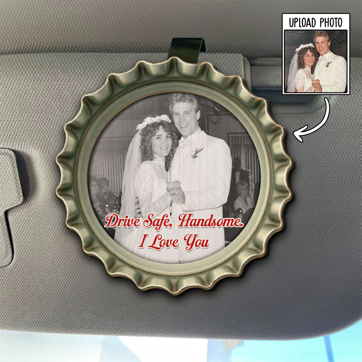 A Love Story Capped In Time - Personalized Custom Car Visor Clip