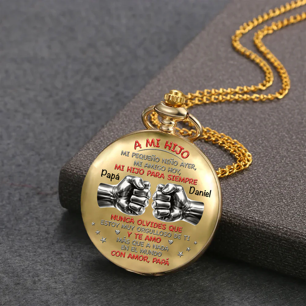 A Mi Hijo – Reloj De Bolsillo Personalizado A Medida - Image 3
