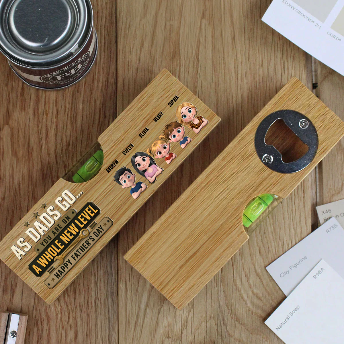 A New Level - Personalized Custom Wooden Spirit Level Bottle Opener - Image 4
