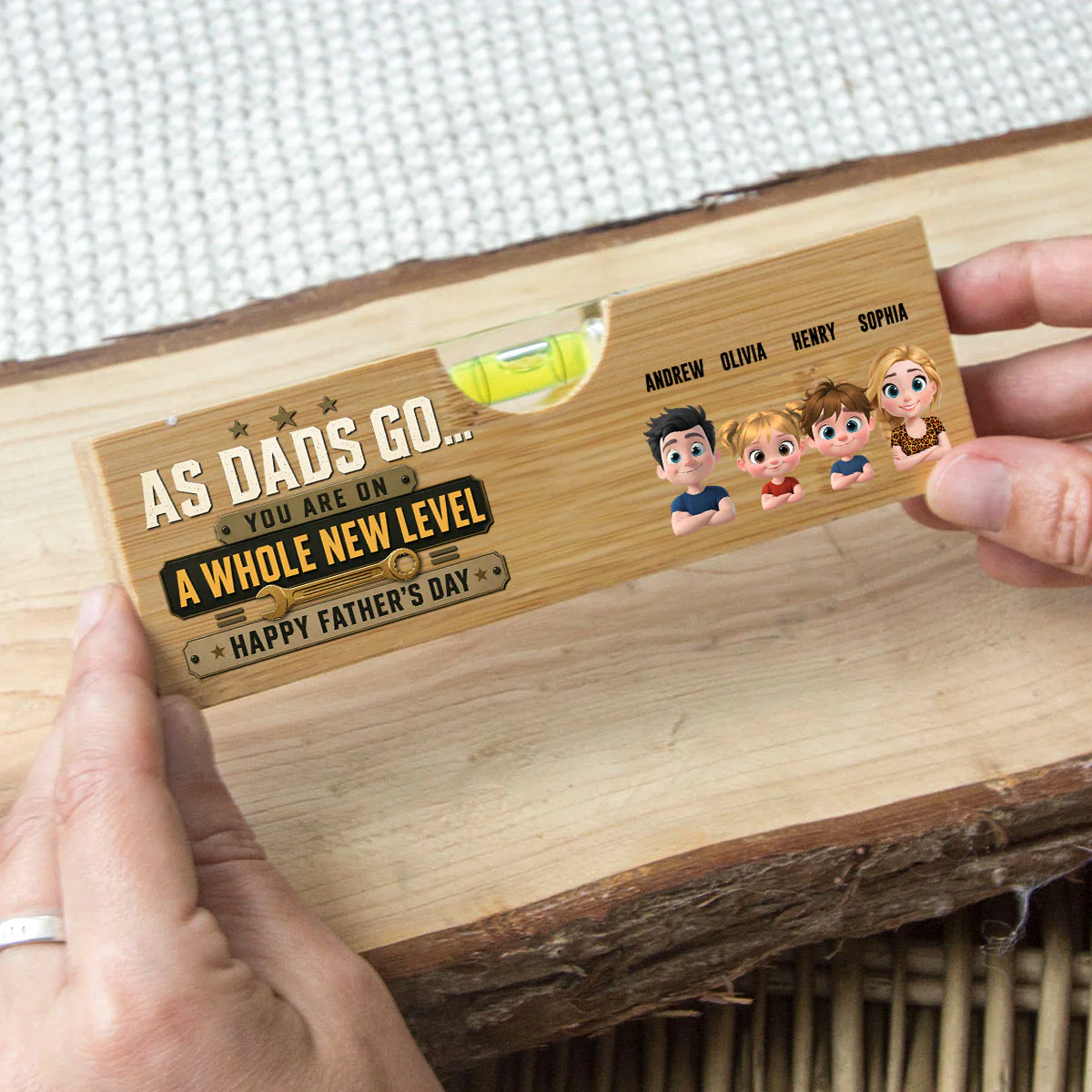 A New Level - Personalized Custom Wooden Spirit Level Bottle Opener - Image 5