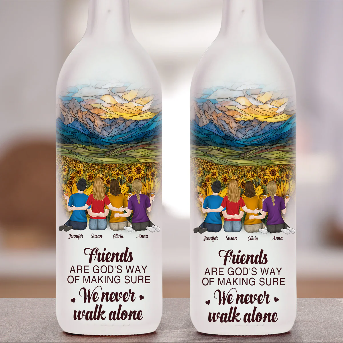 A Sister Is God Way - Personalized Custom Bottle Lamp - Image 5