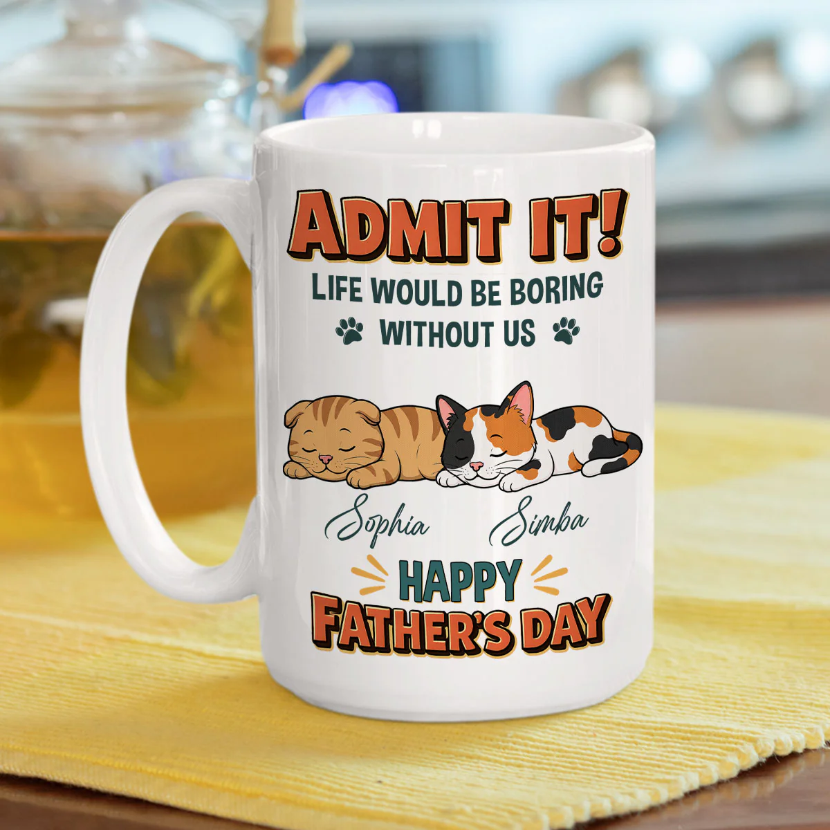 Admit It Dad - Personalized Custom Coffee Mug - Image 5