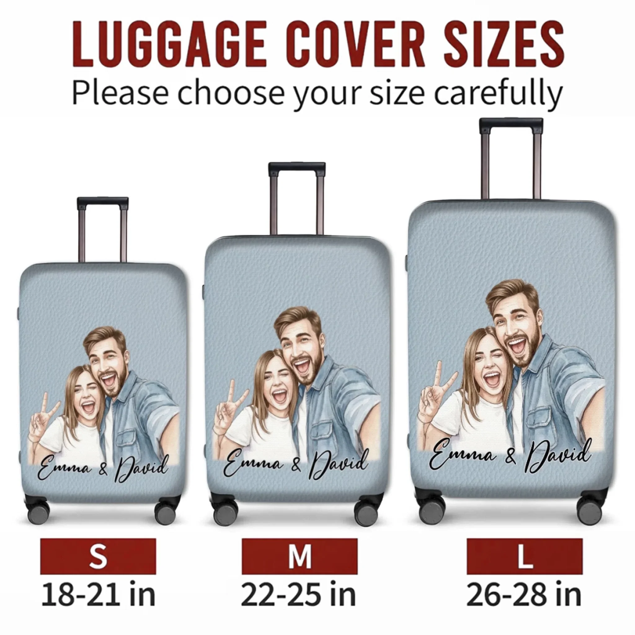 Adventure Together - Personalized Custom Luggage Cover - Image 7
