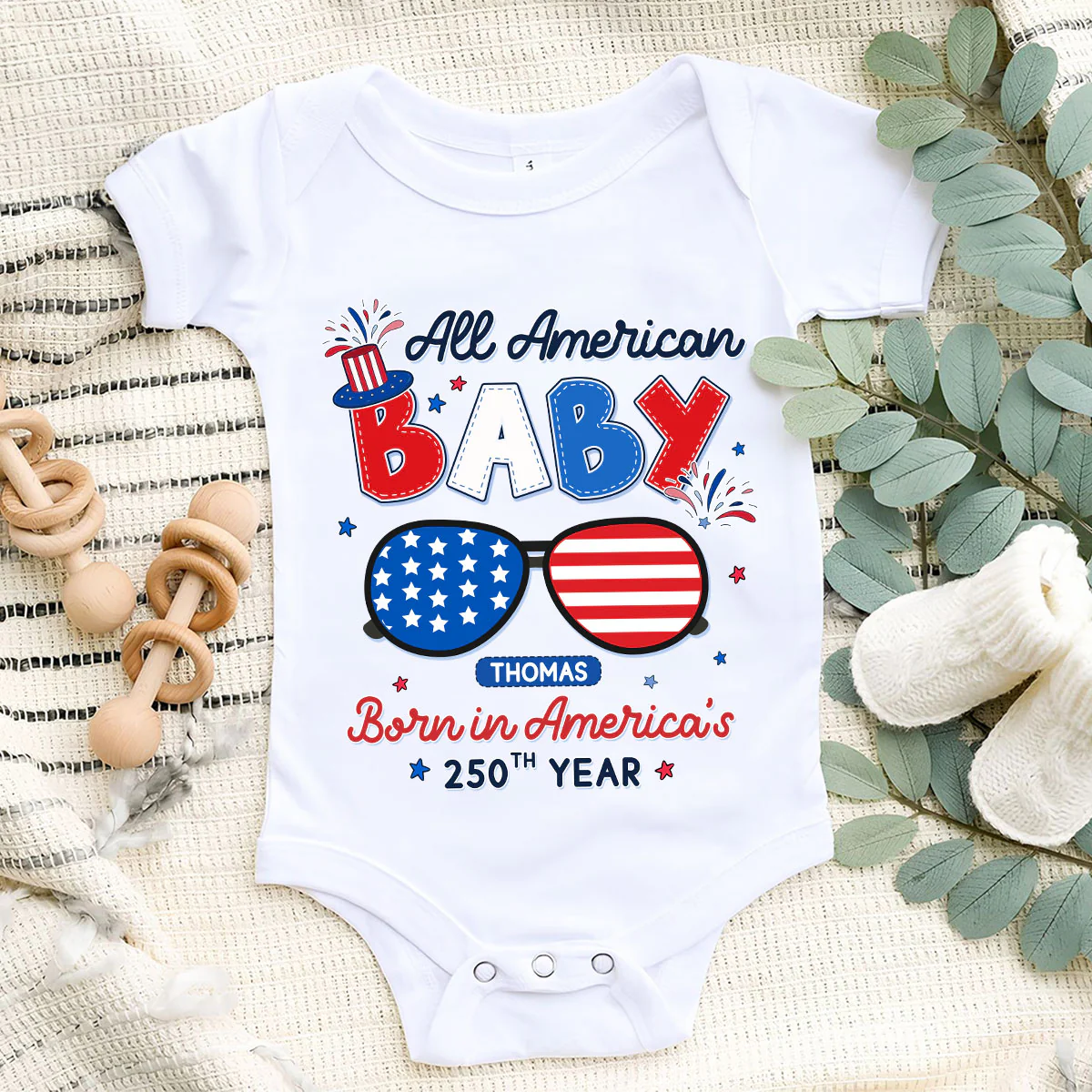 All America Baby - Personalized Custom Baby Onesie - Image 2