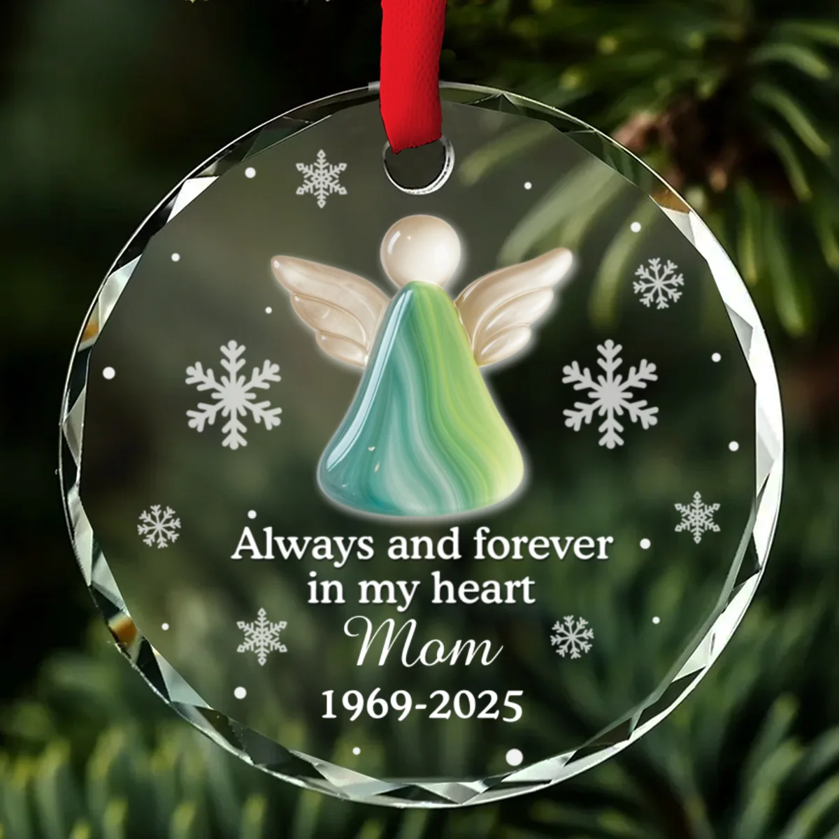 Always And Forever - Personalized Custom Glass Ornament - Image 6