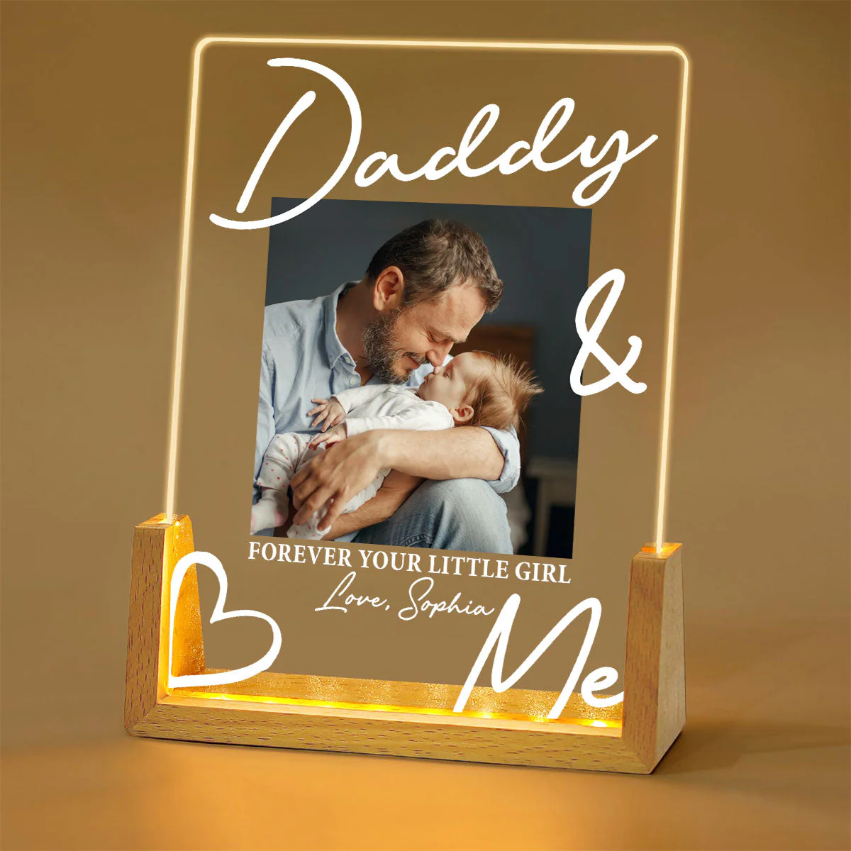 Always Be Your Little Girl 2 - Personalized Custom Night Light