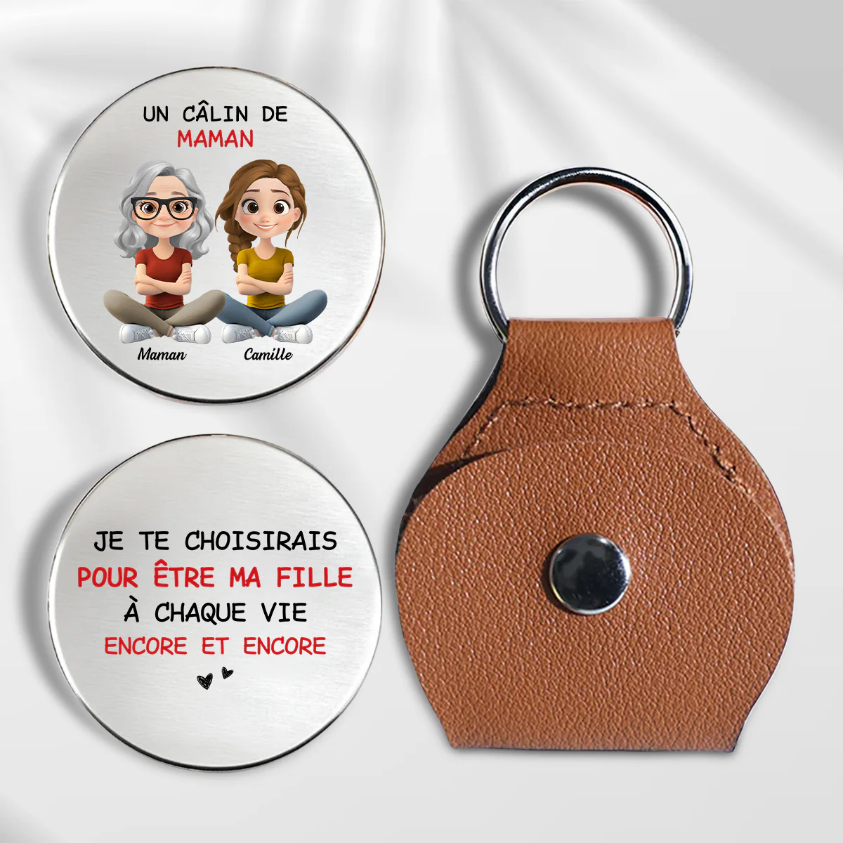 Always Choose You Mom And Daughter French - Personalized Custom Pocket Hug