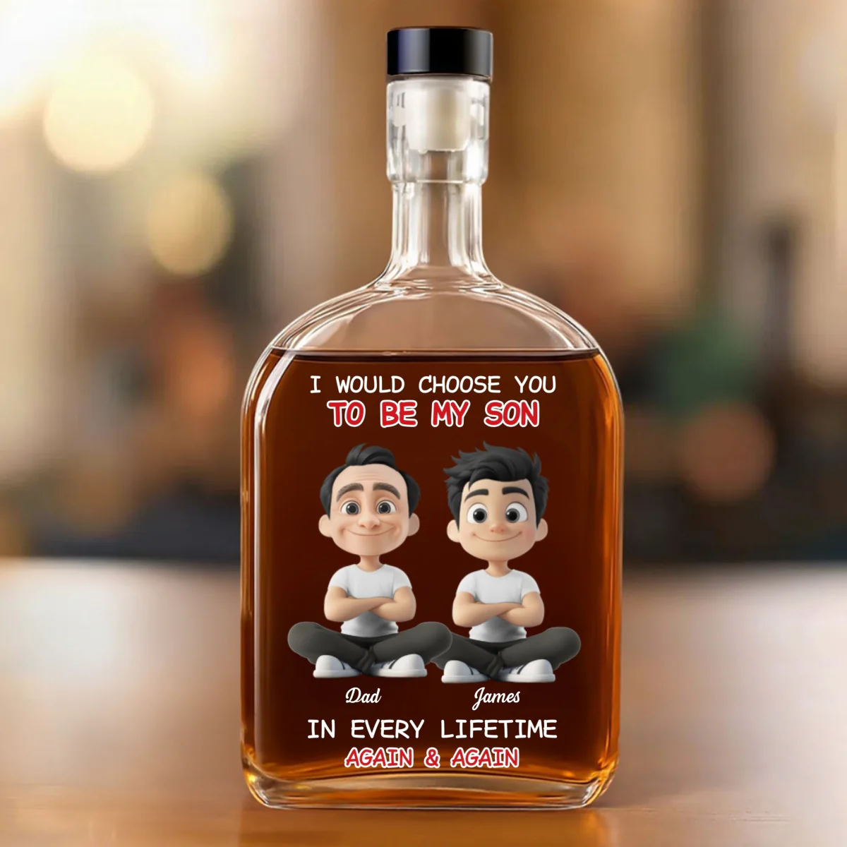 Always Choose You My Son Dad - Personalized Custom Spirits Decanter - Image 6
