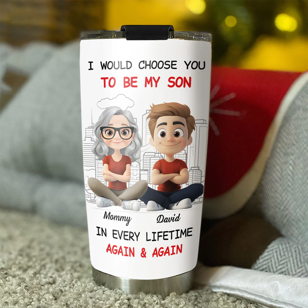 Always Choose You My Son Dad  - Personalized Custom Tumbler - Image 3