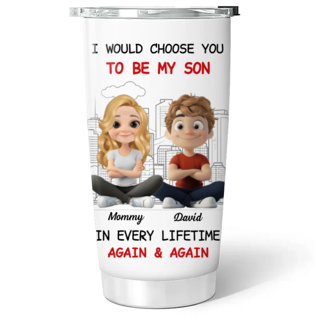 Always Choose You My Son Dad  - Personalized Custom Tumbler - Image 6