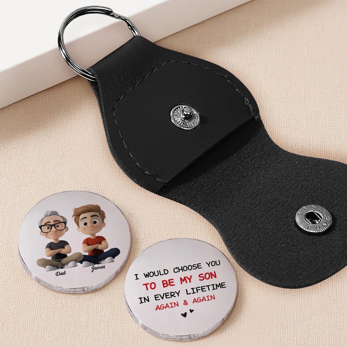 Always Choose You My Son - Personalized Custom Pocket Hug - Image 2