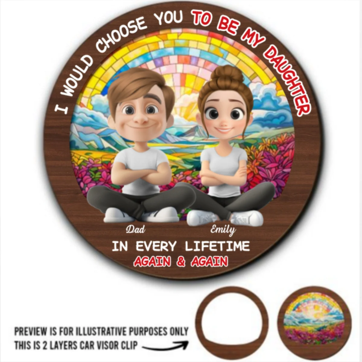 Always Choose You - Personalized Custom Car Visor Clip - Image 6