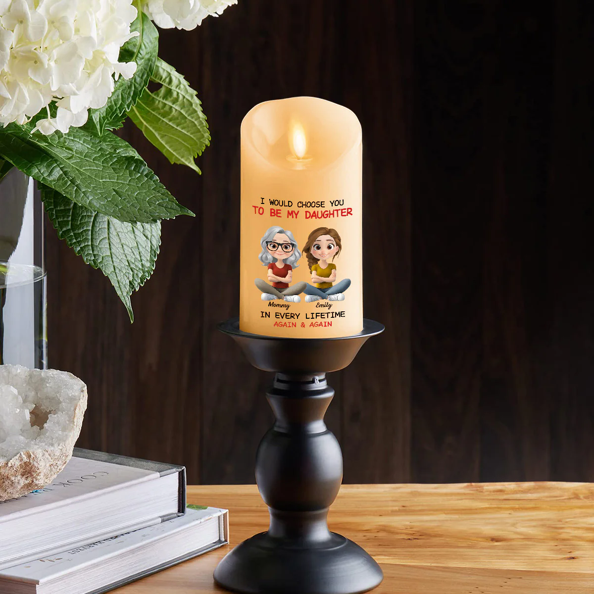 Always Choose You - Personalized Custom LED Candle - Image 5