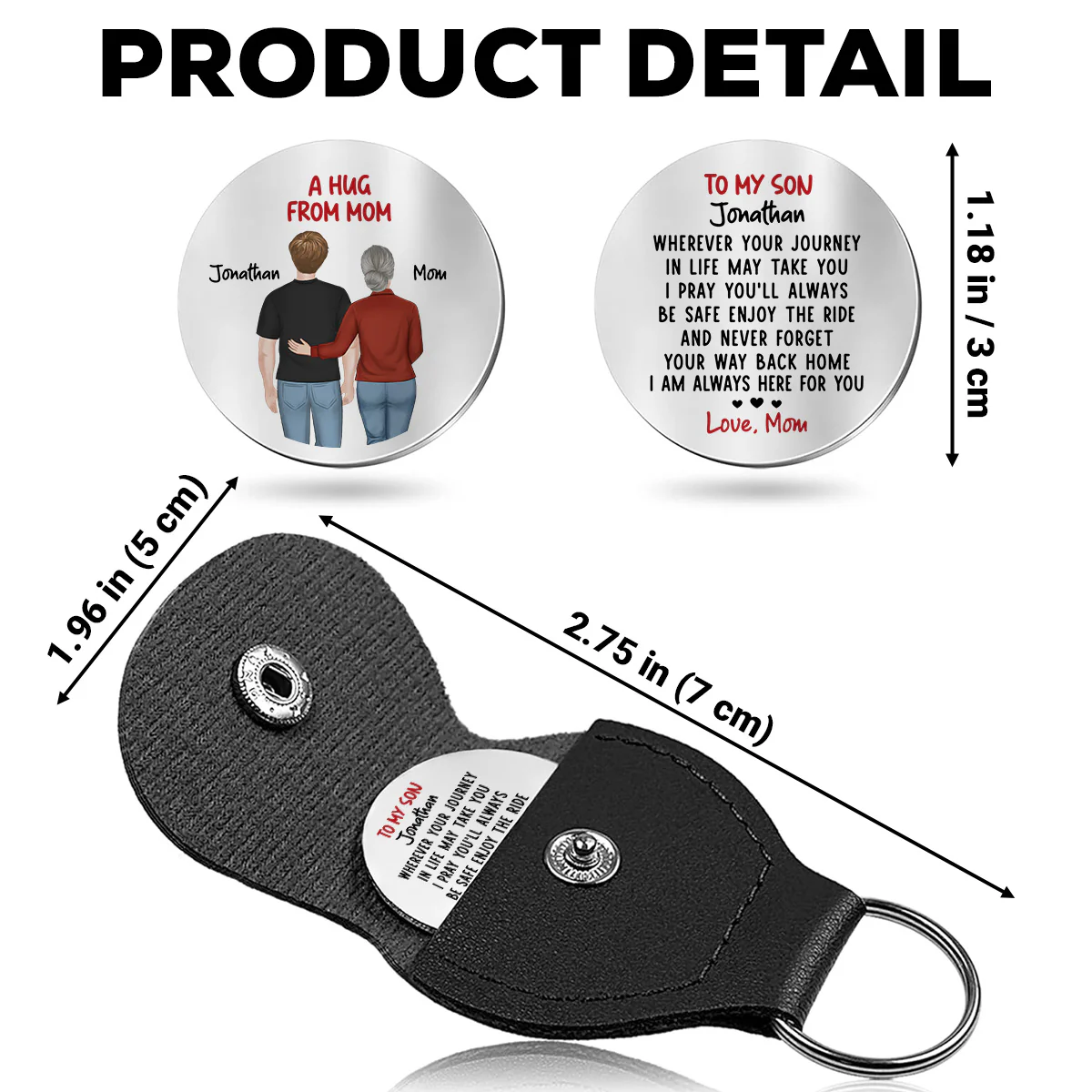 Always Here For You - Personalized Custom Pocket Hug - Image 5