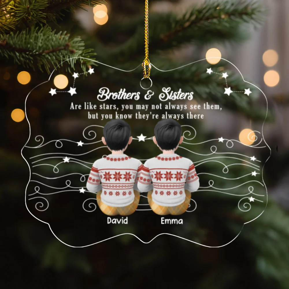 Always Linked Beyond The Sky - Personalized Custom Acrylic Ornament - Image 6