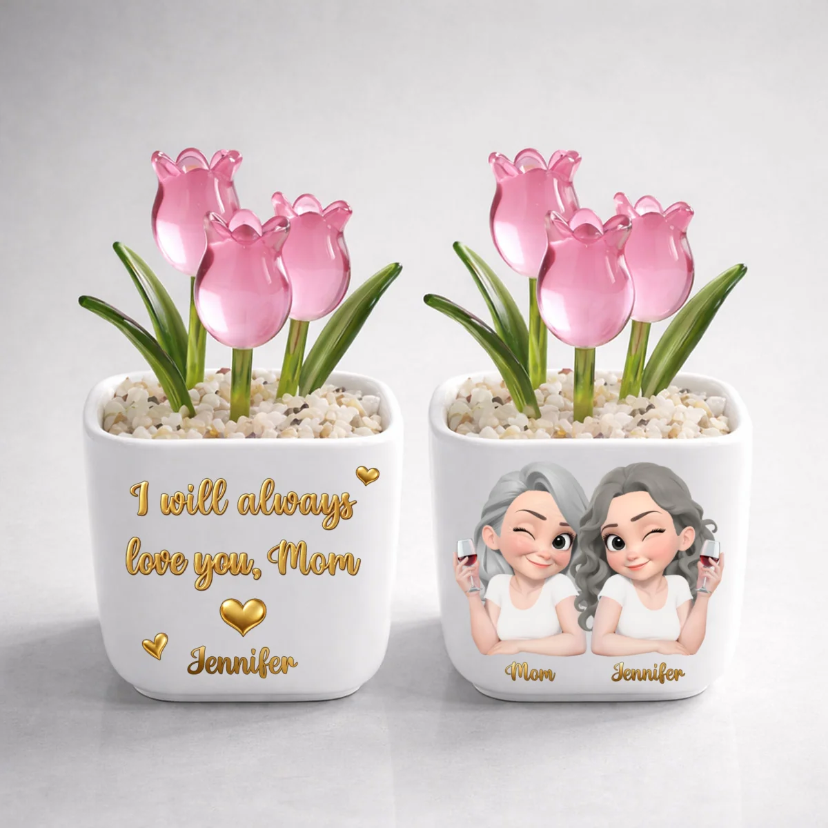 Always Love You - Personalized Custom Glass Everlasting Tulips - Image 7