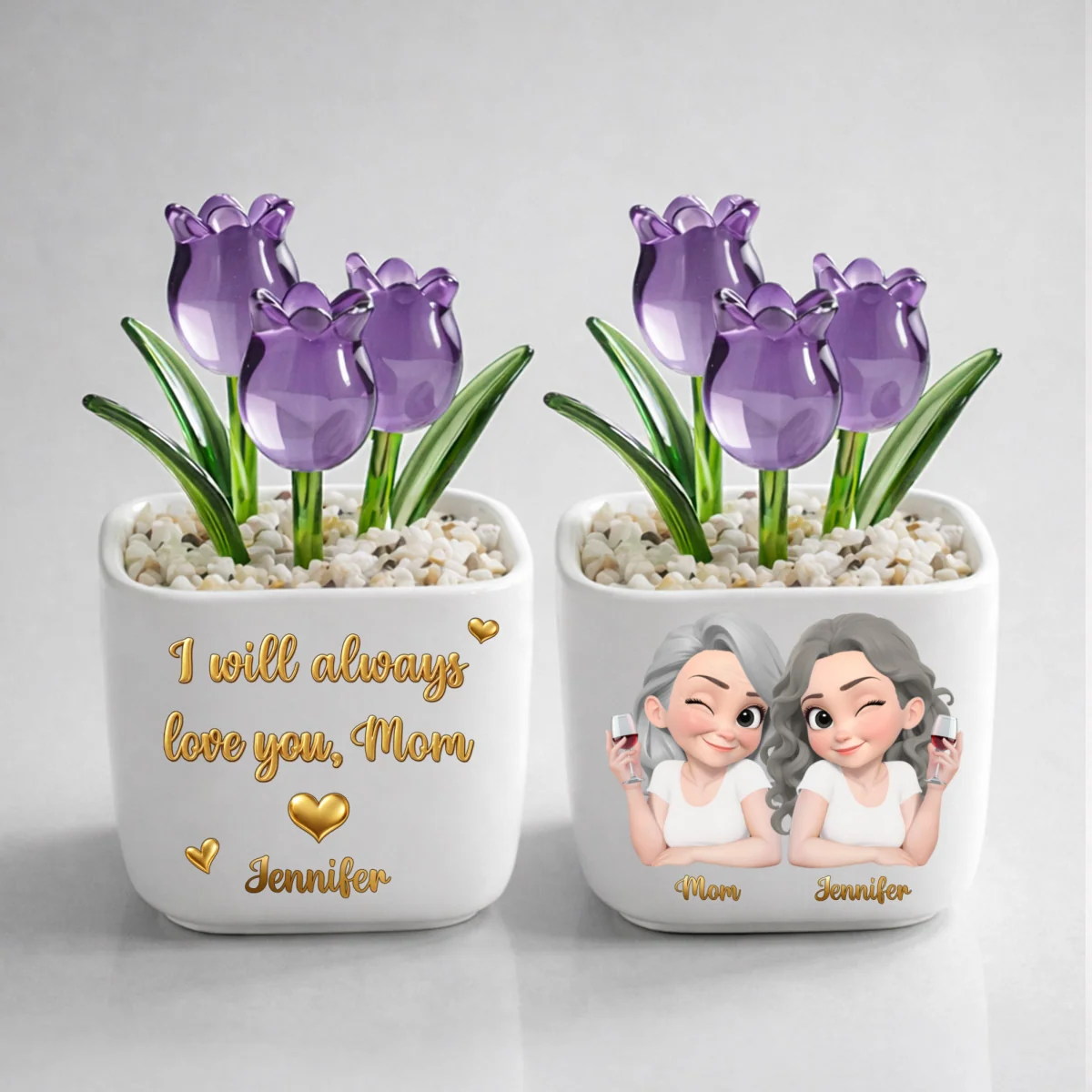 Always Love You - Personalized Custom Glass Everlasting Tulips - Image 8