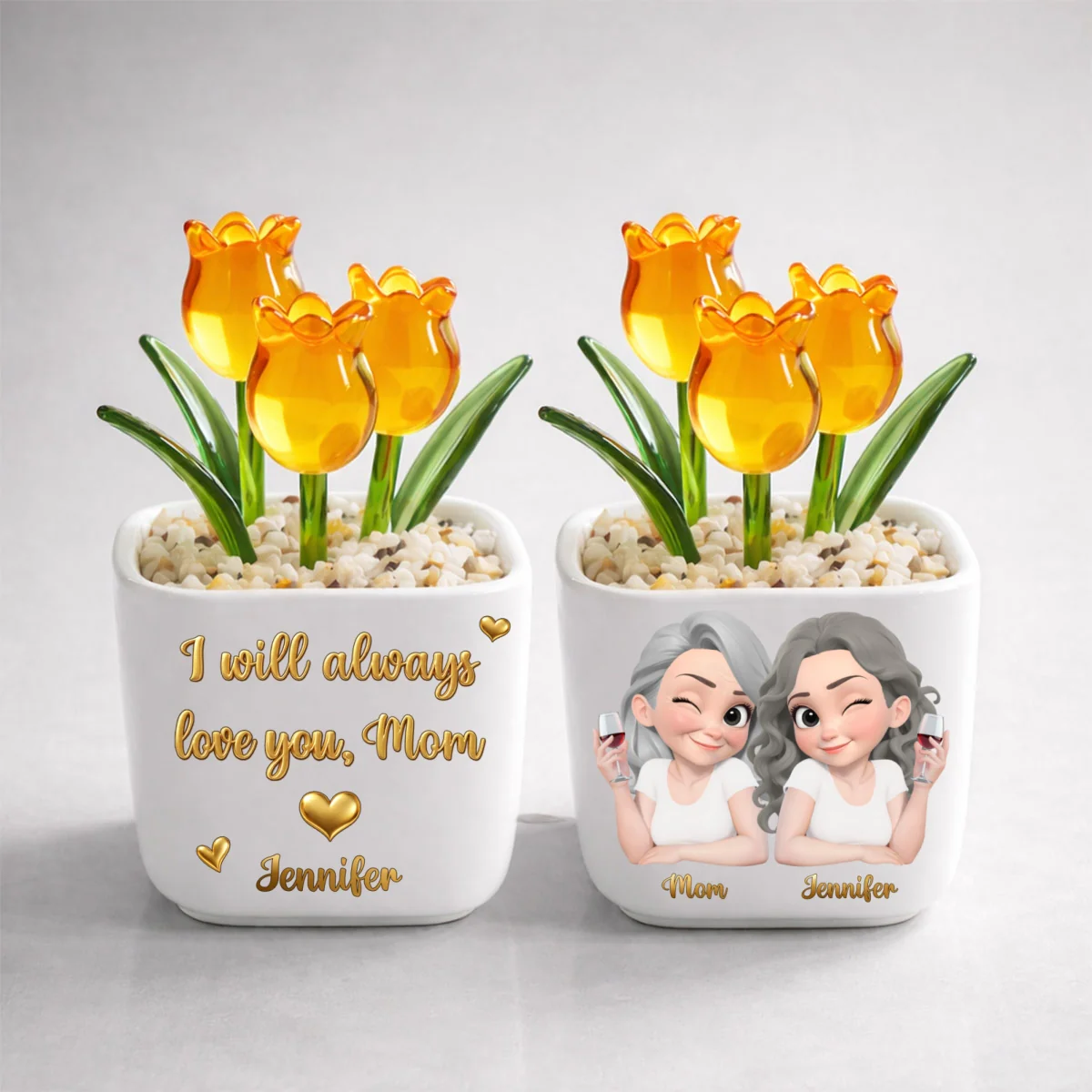 Always Love You - Personalized Custom Glass Everlasting Tulips - Image 9